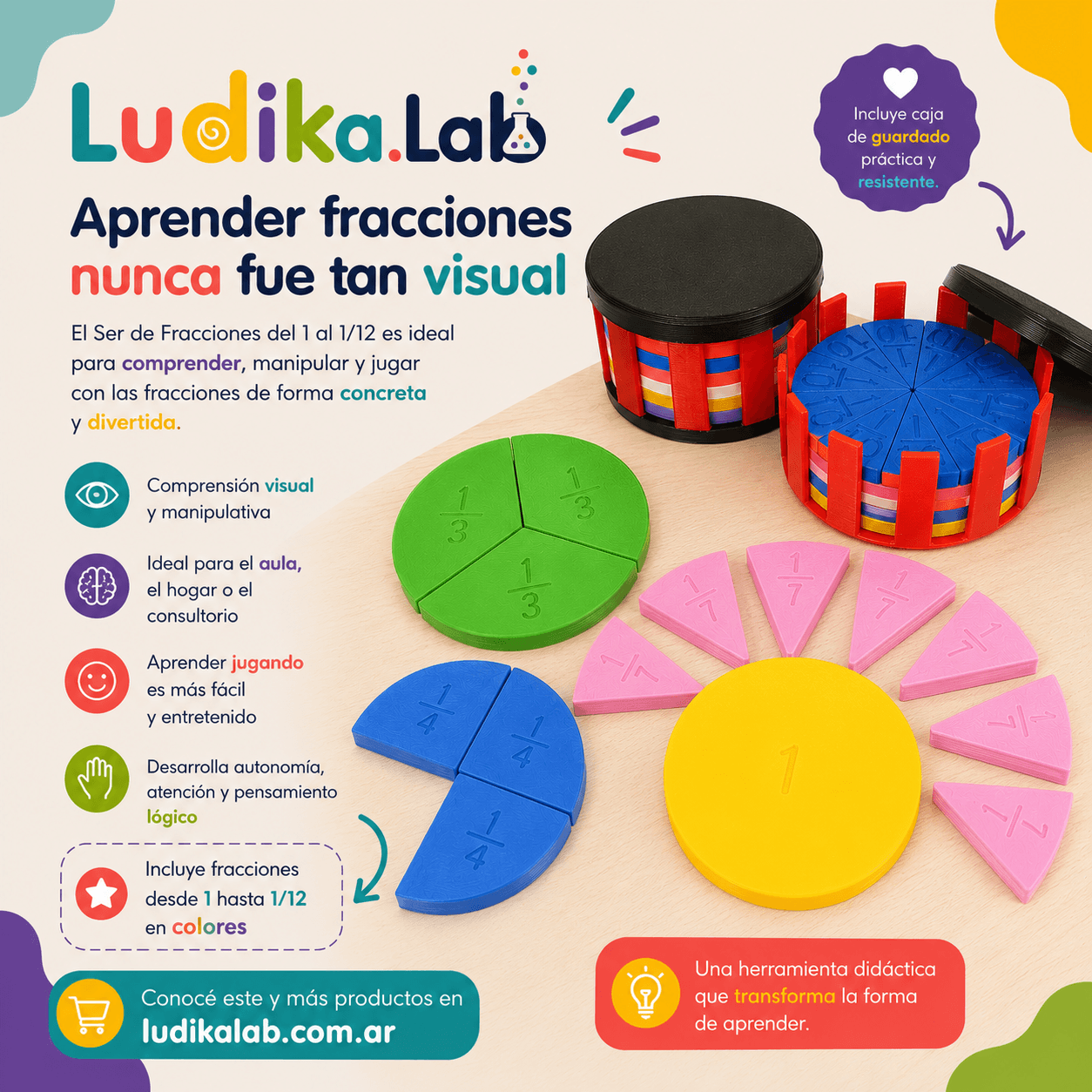 SET DE FRACCIONES X12 + BOX